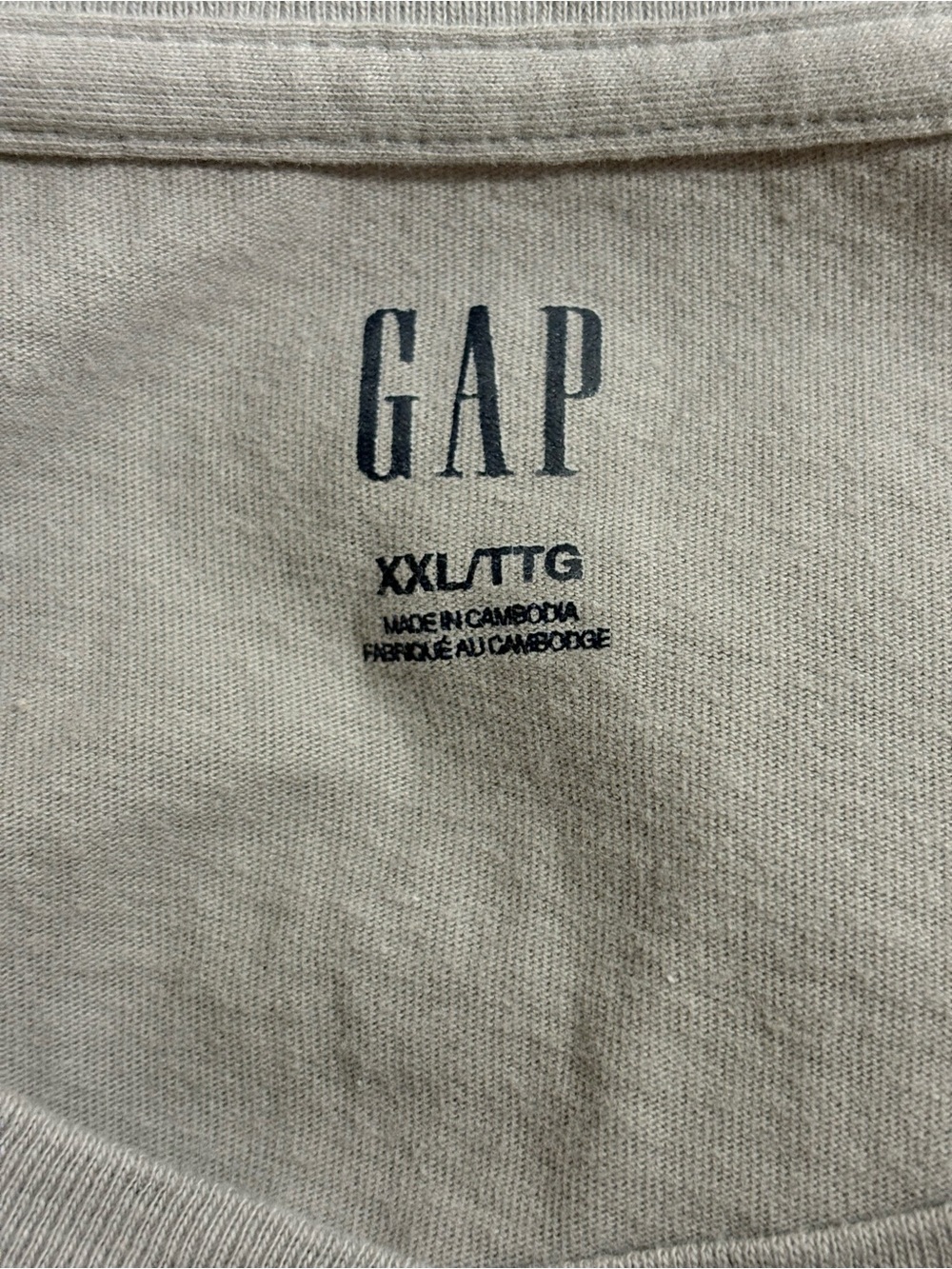 GAP Men’s Long Sleeve Henley Shirt Gray 2XL 100% Cotton - Picture 4 of 5